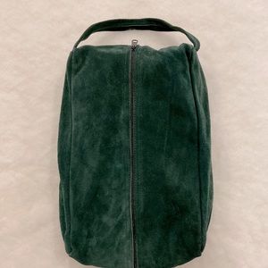 Suede Travel Dopp Kit - Forest Green